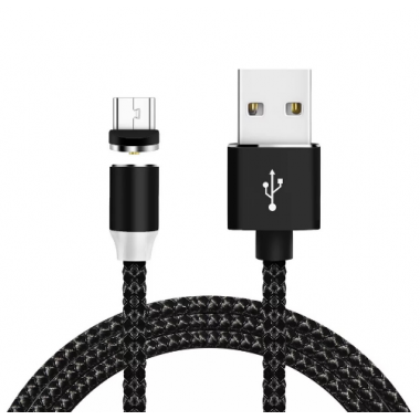 Кабель магнитный microUSB чёрный 1 м X-CABLE 360